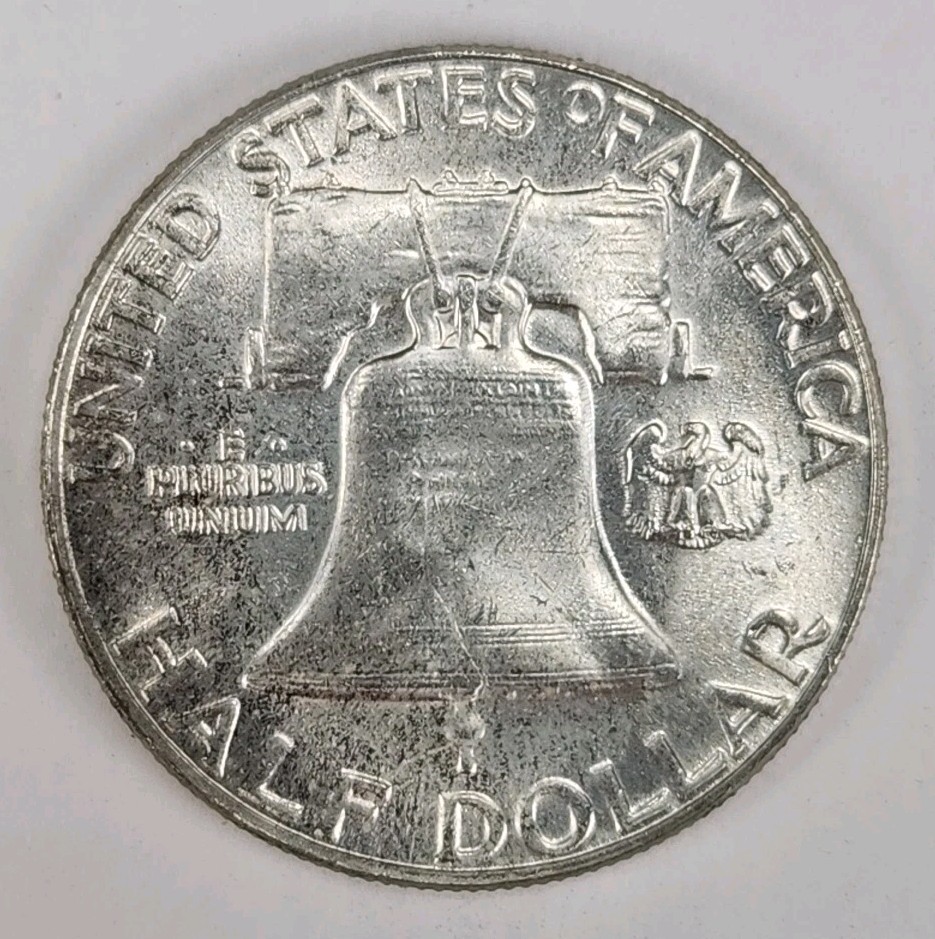 1956 P Franklin Half Dollar - Silver - AU - Almost Uncirculated