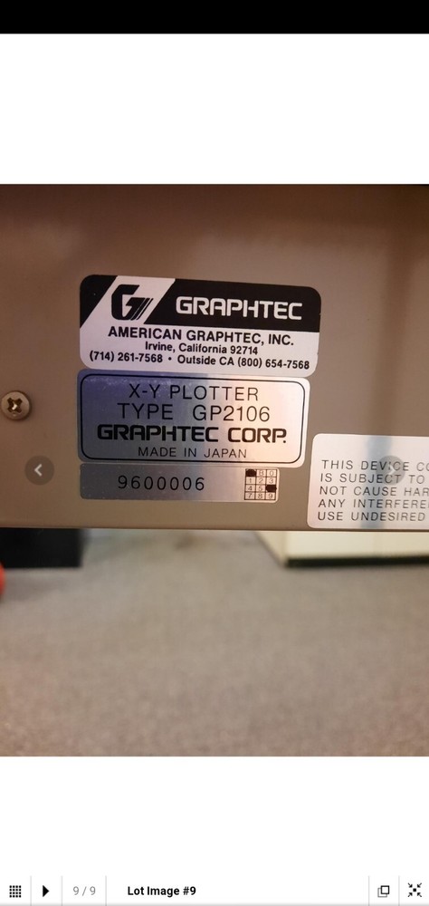 2551963 TI auxiliary control panel graphtec gp2106 plotter 6 button dial board