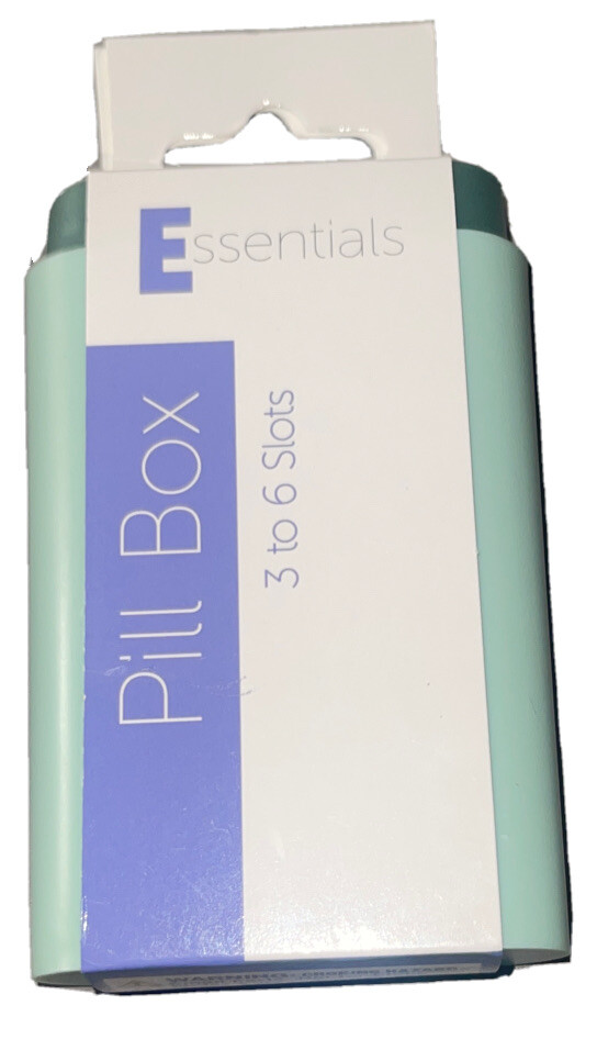 Essentials Pill Box - sliding hard plastic - light green