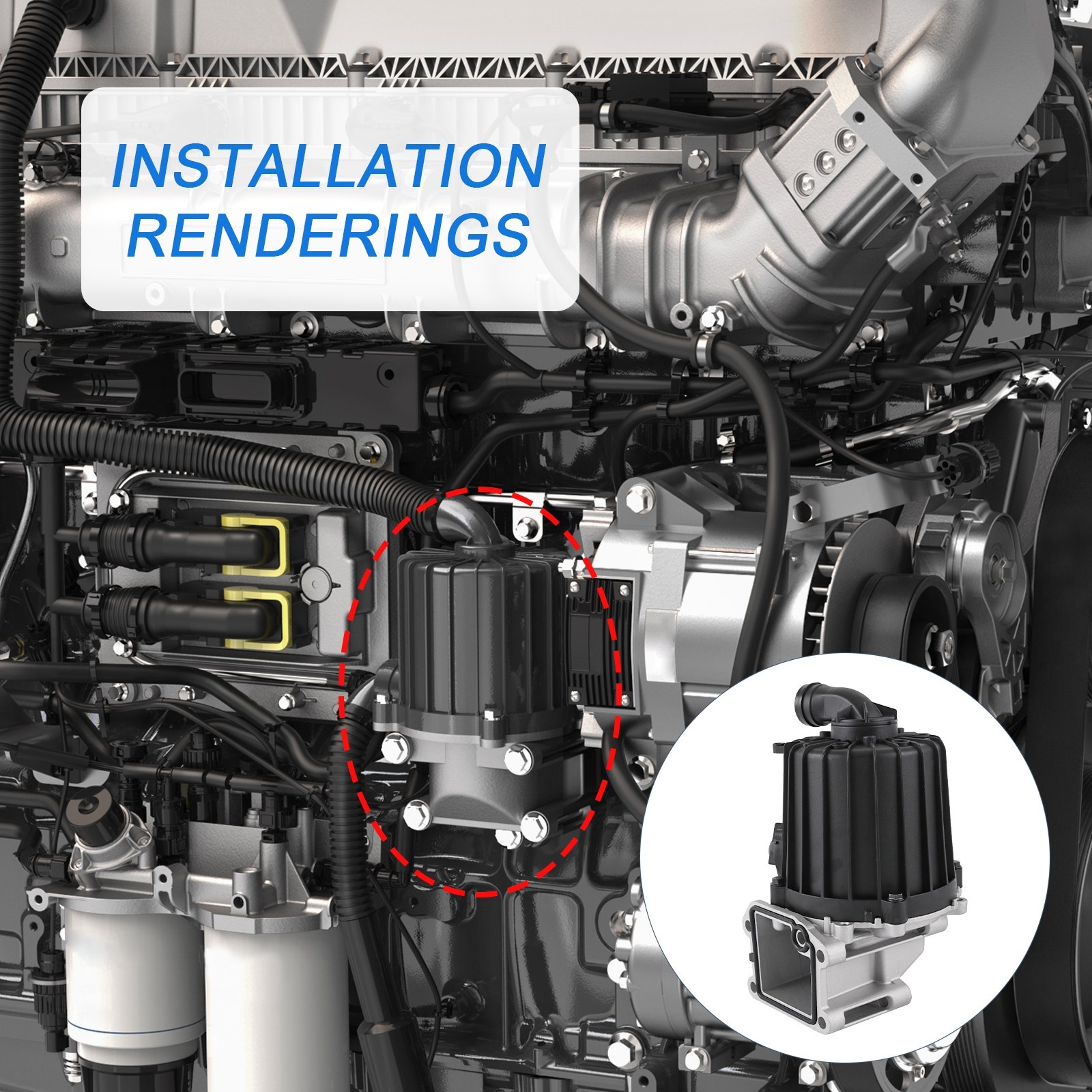 For Volvo D13 Crankcase Ventilation Separator 21373547 & GASKET 20532891