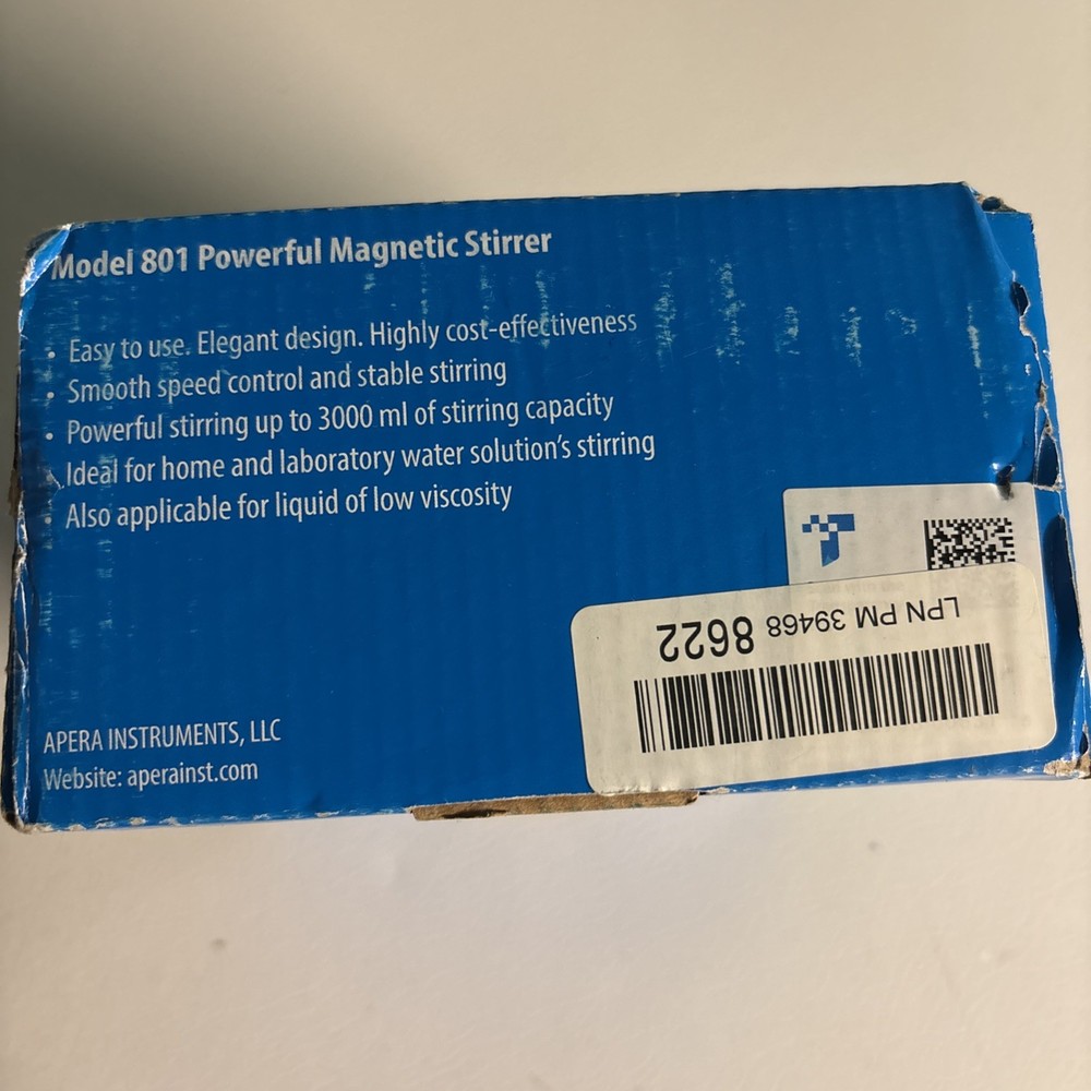 Apera Instruments "Magnetic Lab Stirrer #801" Powerful, speed control