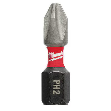 Milwaukee Tool 48-32-4604 No. 2 Phillips Shockwave 1" Insert Bit Contractor