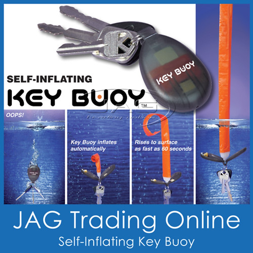 SELF-INFLATING KEY RING BUOY FLOATING BOAT KEYRING - Float/Marine/Water/Keychain