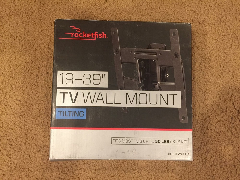 NEW - ROCKETFISH 19 - 39" INCH TILTING TV WALL MOUNT FLAT-PANEL RF-HTVMTAB