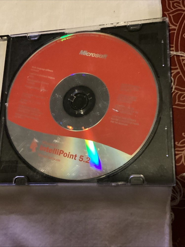 Microsoft IntelliPoint 5.2 Mouse Software Disc