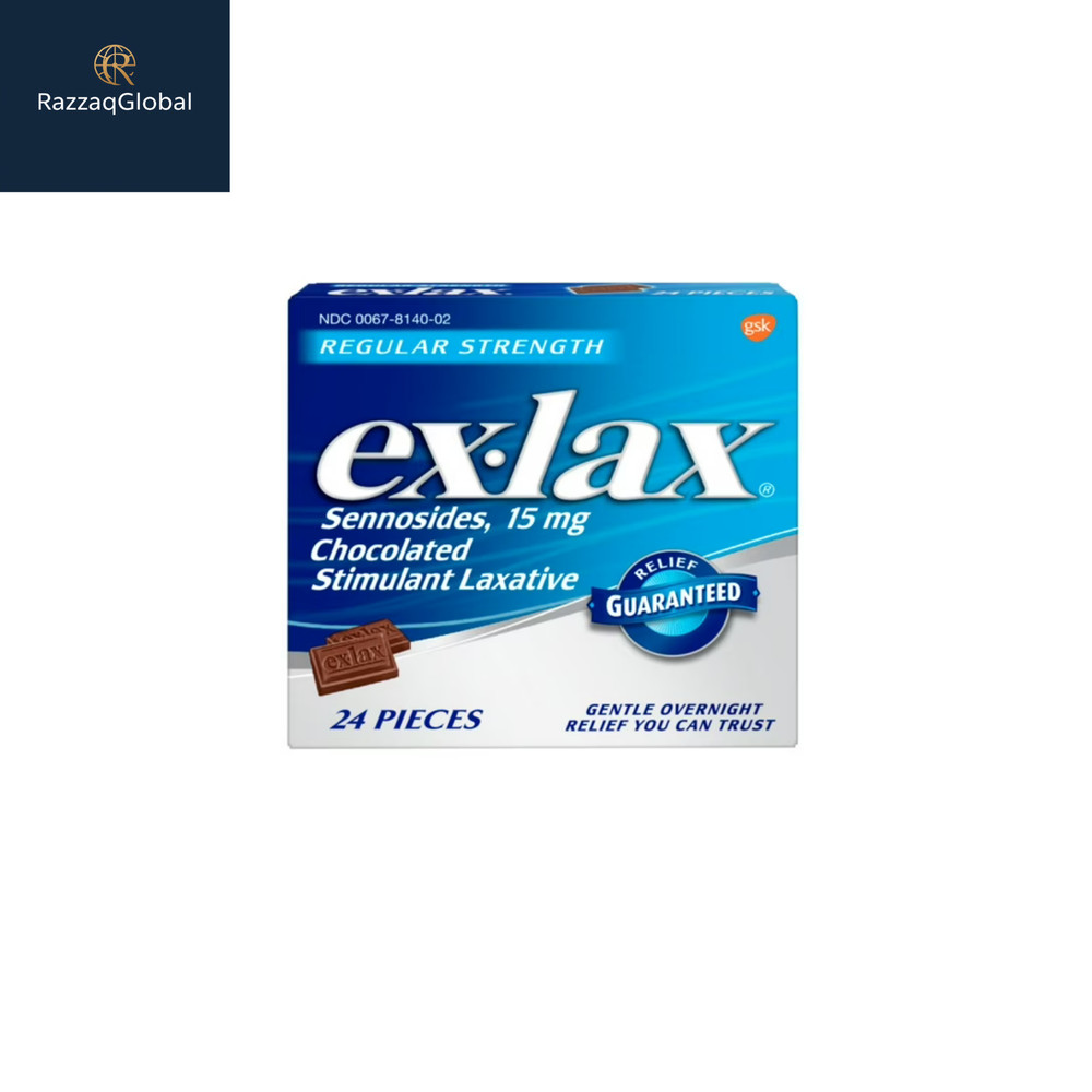 Ex-Lax Regular Strength Chocolate Laxative Pills Constipation Relief 24 Ct