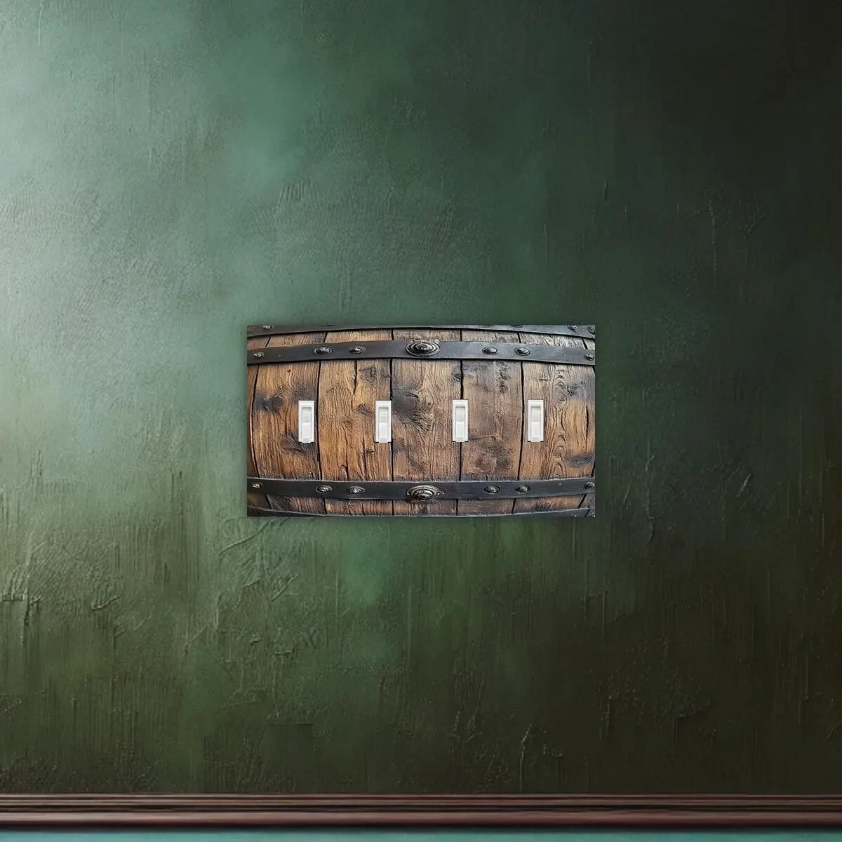 Whiskey Barrel outlet cover switch cover home decor light switch plate rocker