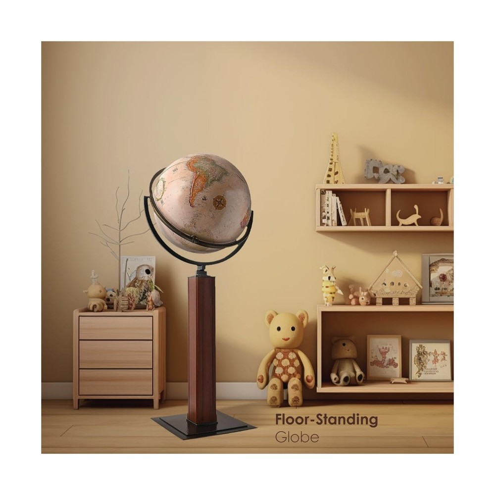 Waypoint Geographic Landen Globe, 16” Diameter Decorative Globe, Multi-Dir