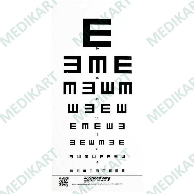 Distant Vision Testing Charts Eye Testing Chart (set of 3)