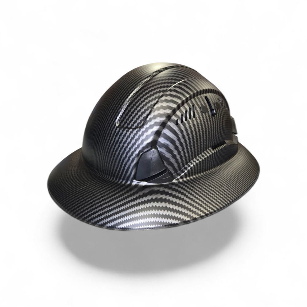 Hydro Dipped Full Brim Hard Hat Black