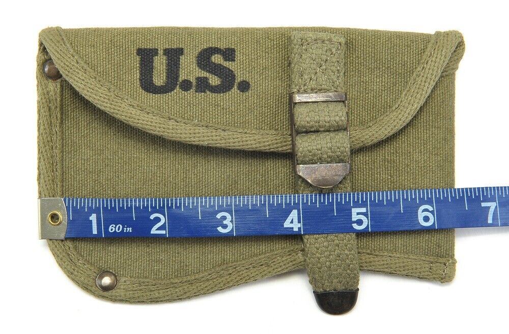 US WW2 Military Hatchet Ax cover OD marked "JT&L 1944"
