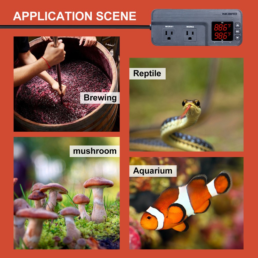 Inkbird Humidity Temperature Probe Replace For ITC-608T Sensor Replacement Heat