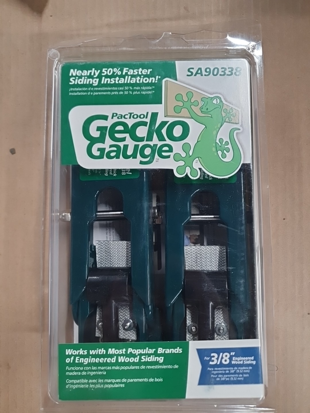 PacTool Gecko Gauge Siding Tool Gauges for 3/8 In LP Siding SA90338