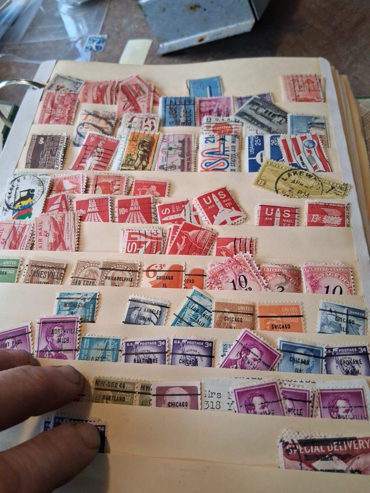 5000 + Stamps Post Marked 1 To 13 Cent