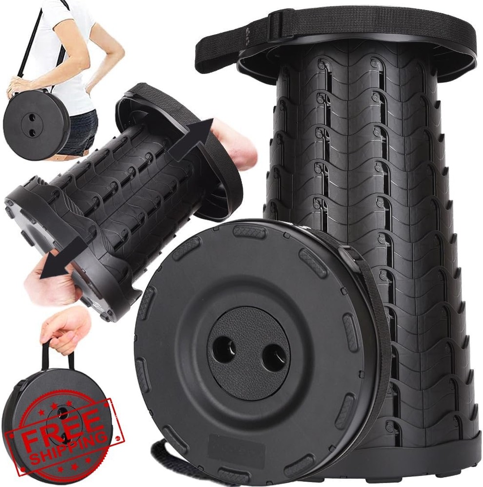 Fishboy Collapsible Stool 400lbs Portable Telescoping Folding Camping Stool