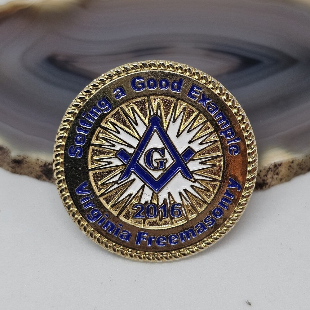 Virginia Freemasonry "Setting a Good Example" James Litten Lapel Pin 2016
