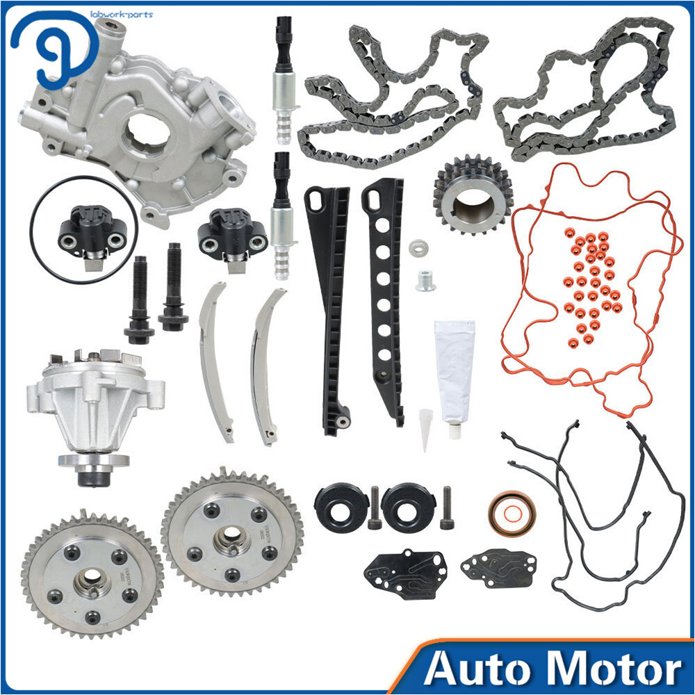 For 04-08 Ford 5.4L Timing Chain Kit Water Oil Pump Cam Phaser Gaskets Solenoid