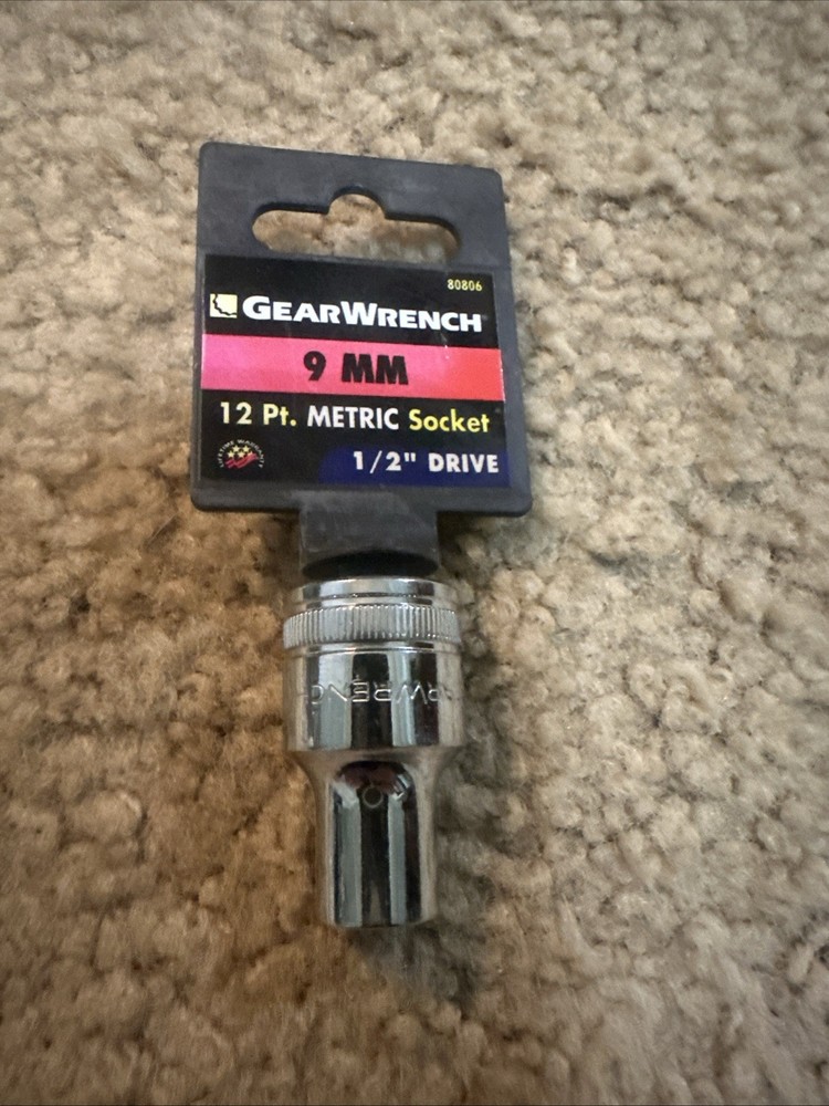 GearWrench 80806 9mm 1/2" Drive 12 Point Socket