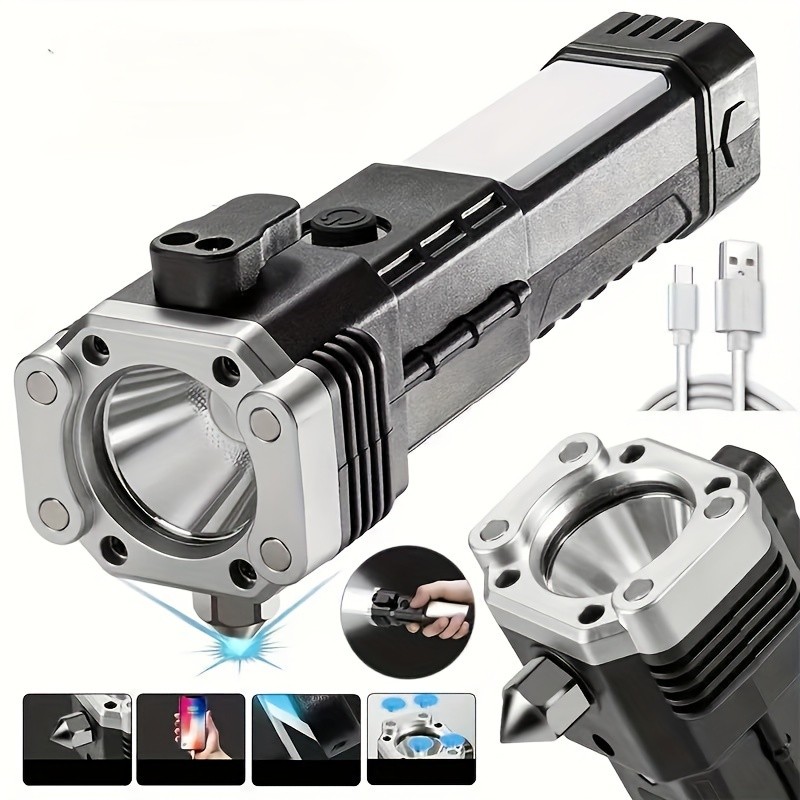 Super Bright Tactical LED Flashlight Rechargeable Camping Multifunctional Torch