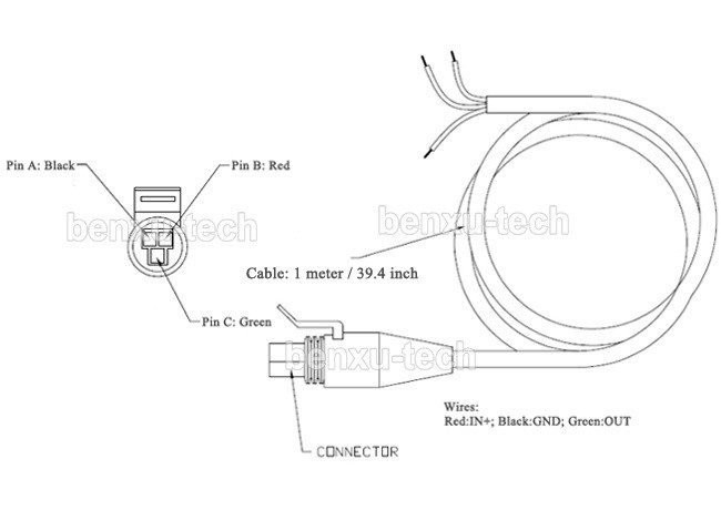 1m Cable Pressure Transmitter Sensor Transducer Sender for non-corrosive medium