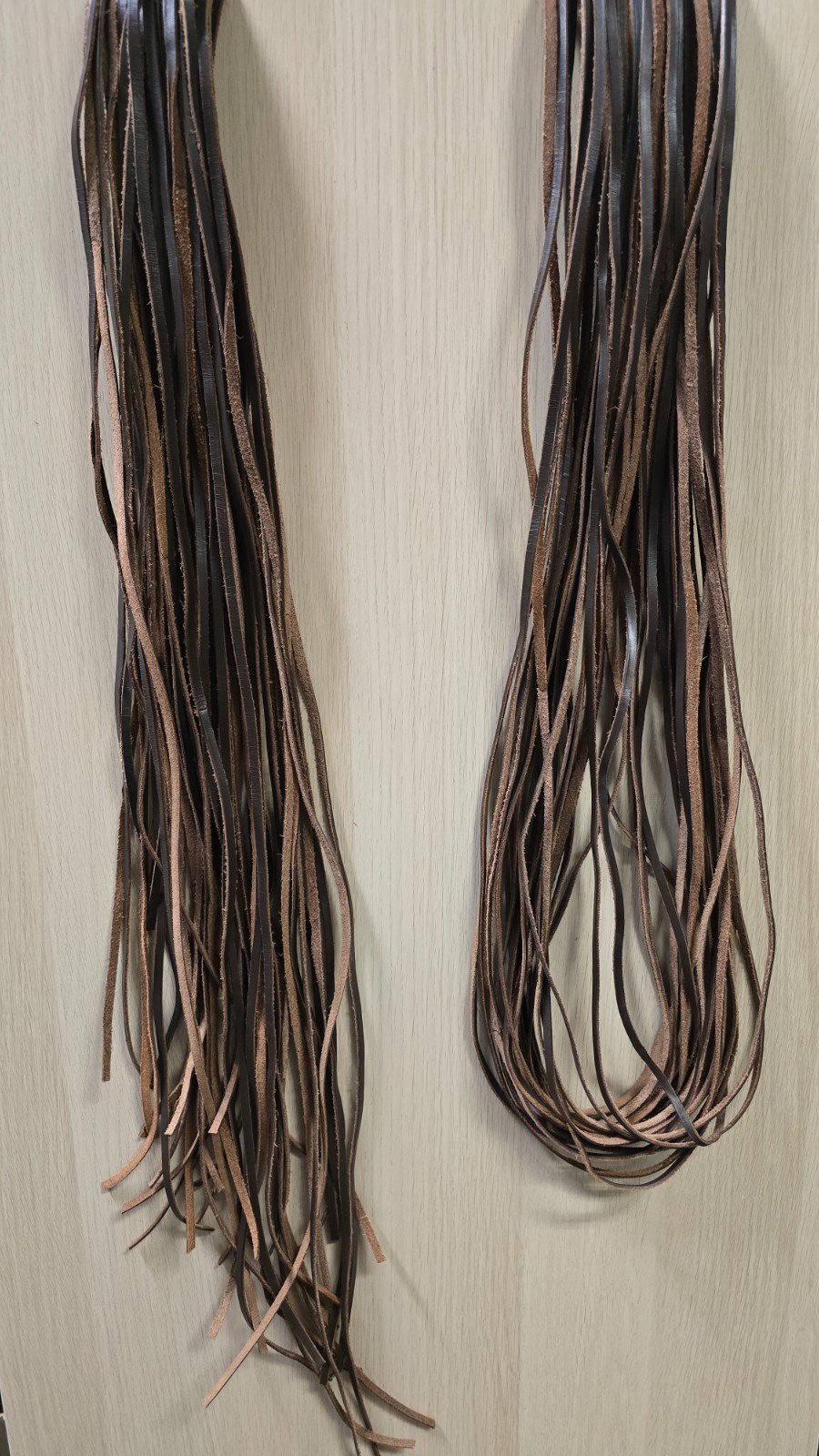 Dark Brown Leather Lace 1/4” x 180"(15')  Strip Cord Braiding String Lacing 6mm