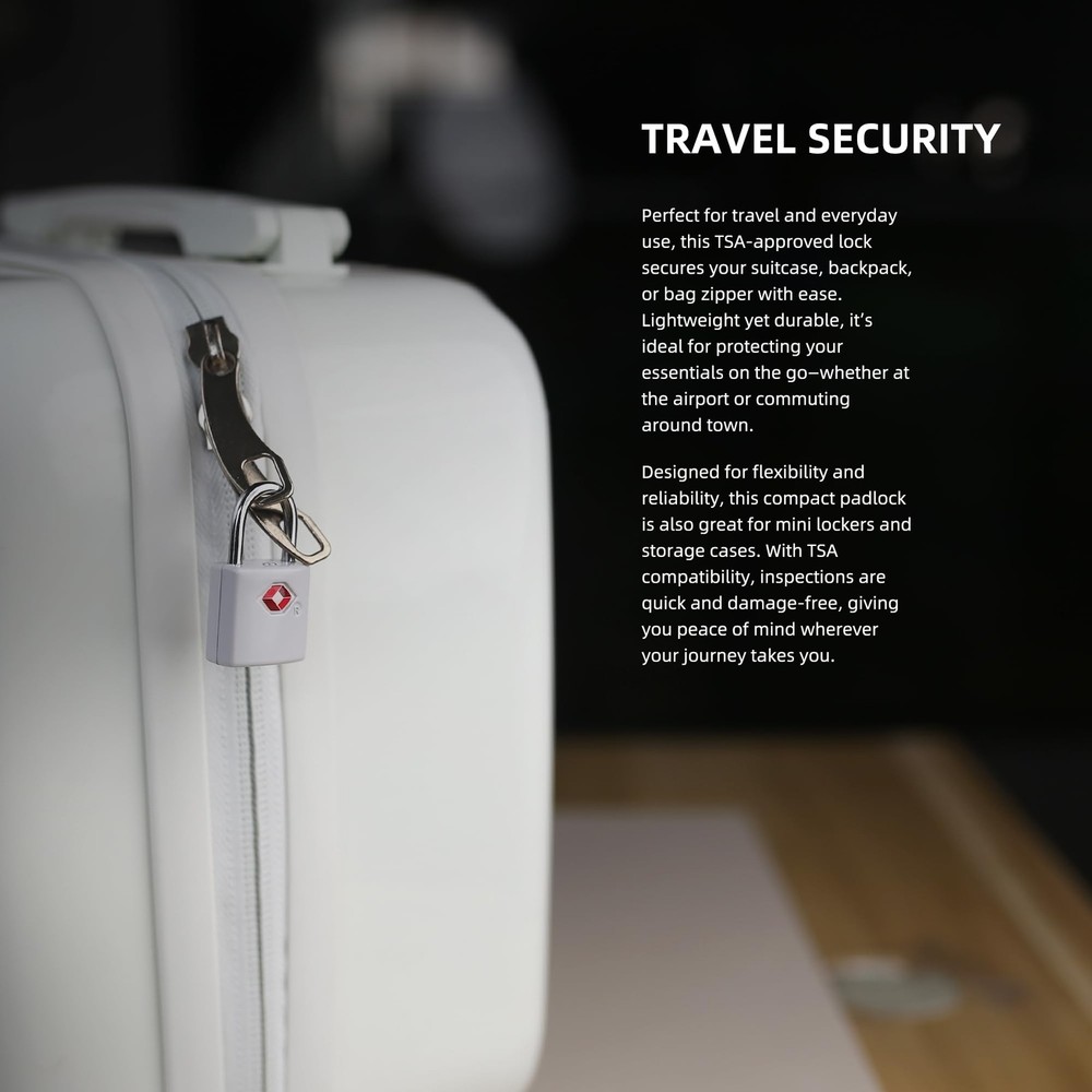 UP Security Luggage Locks TSA Approved 4 Pack, for Gray
