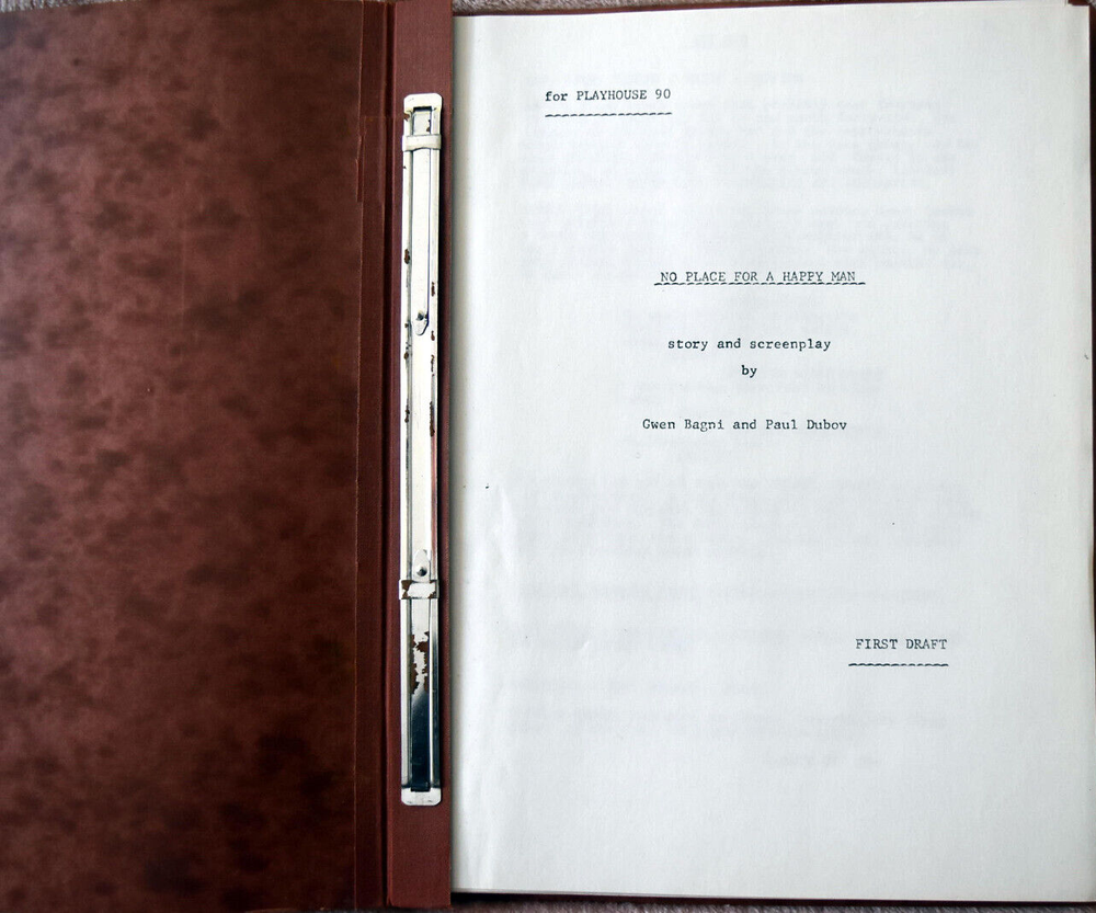 "No Place For a Happy Man" Original First Draft Screenplay Script