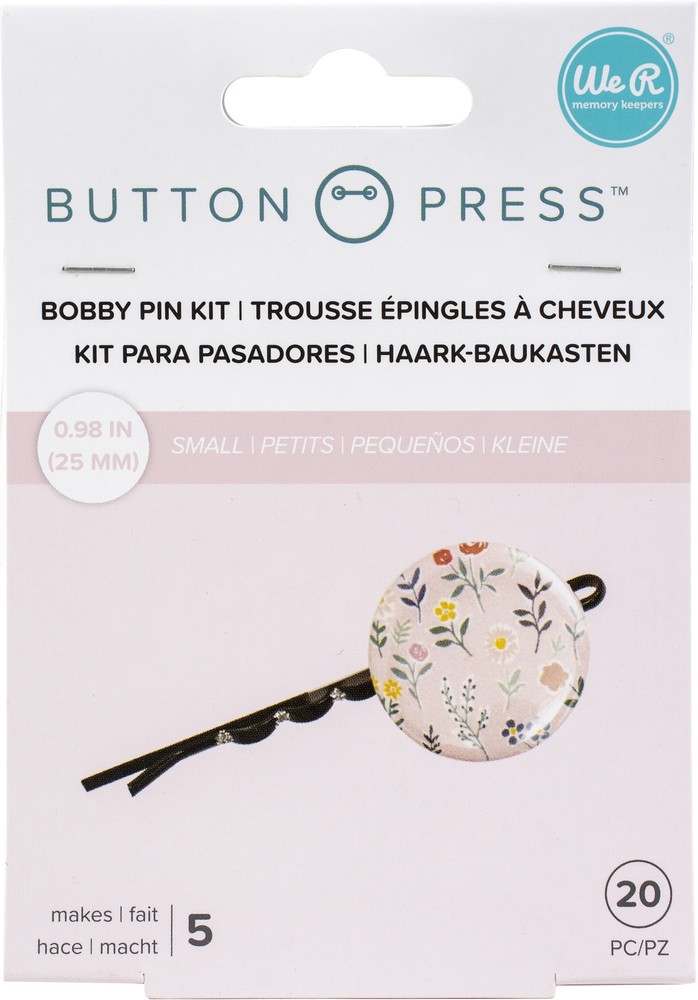 We R Memory Keepers Button Press Bobby Pin Backers-Makes 5 - 3 Pack