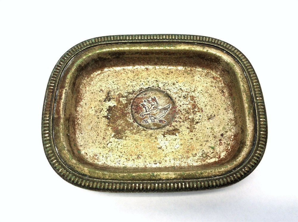 Vintage Used Silverplate Friedman Silver Co. Griffon Small Change Tray/Ashtray