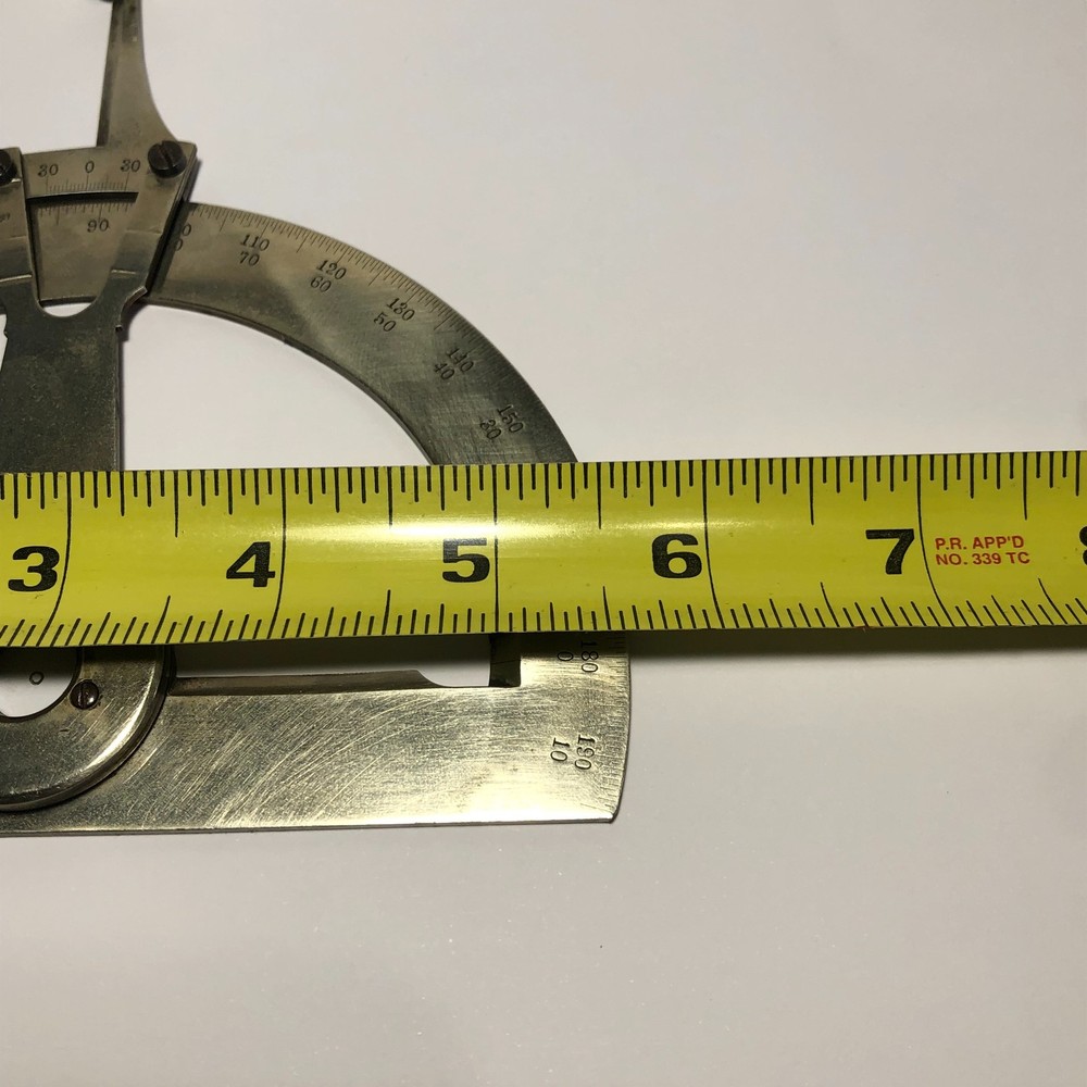 German Silver Protractor Riefler