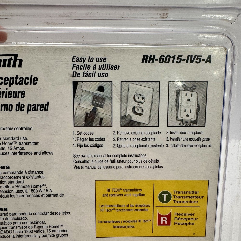 Zenith RH-6015 Wireless Remote Wall Plug Lighting Control System