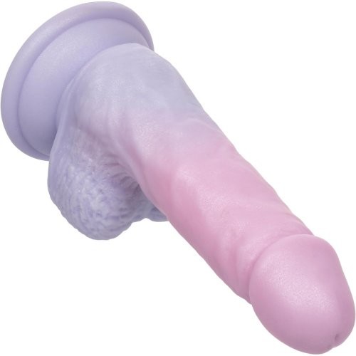 First Time Liquid Silicone Dildo with Balls