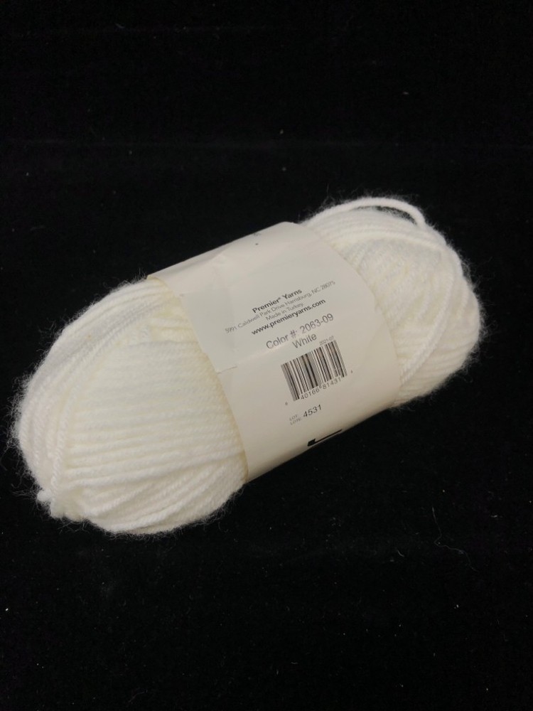 PREMIER WORSTED WHITE YARN.