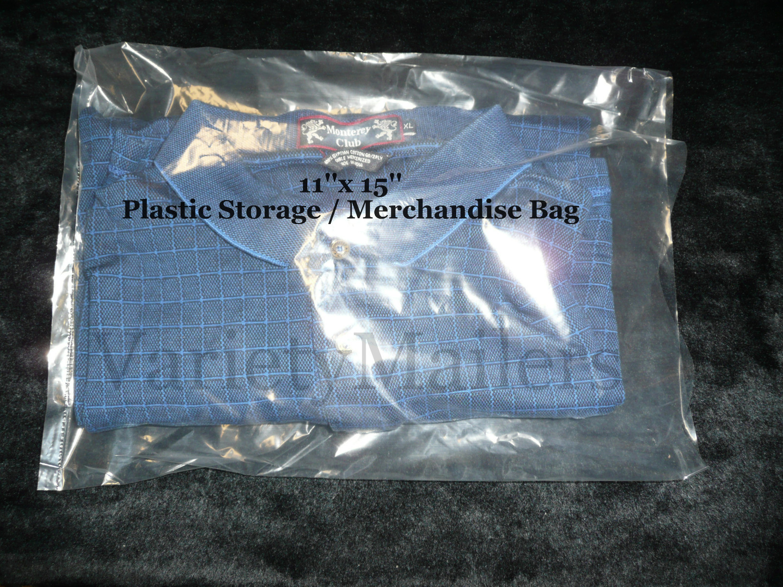 300 Plastic Merchandise Bag Variety Pack 8x10 9x12 11x15 Clear 1.5 Mil Bags
