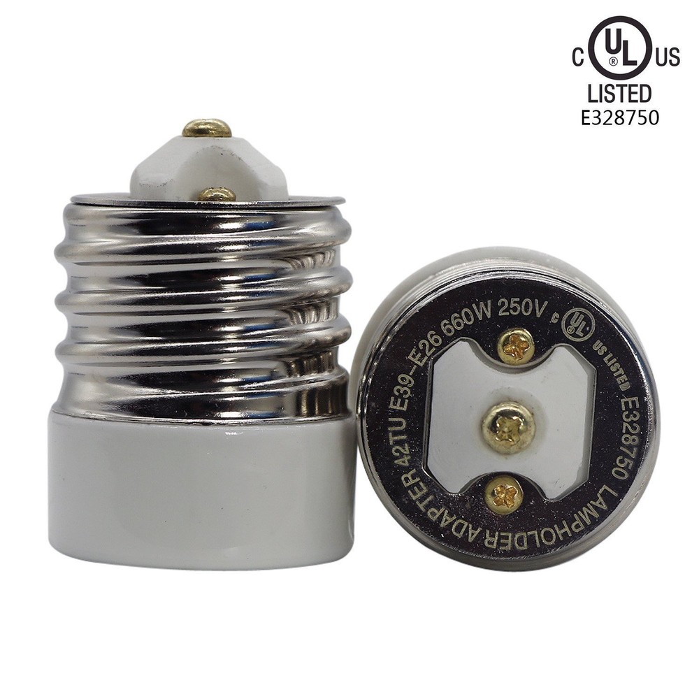 Mogul (E39) to Medium (E26) Socket Adapter Converter For Antique Lamp Socket