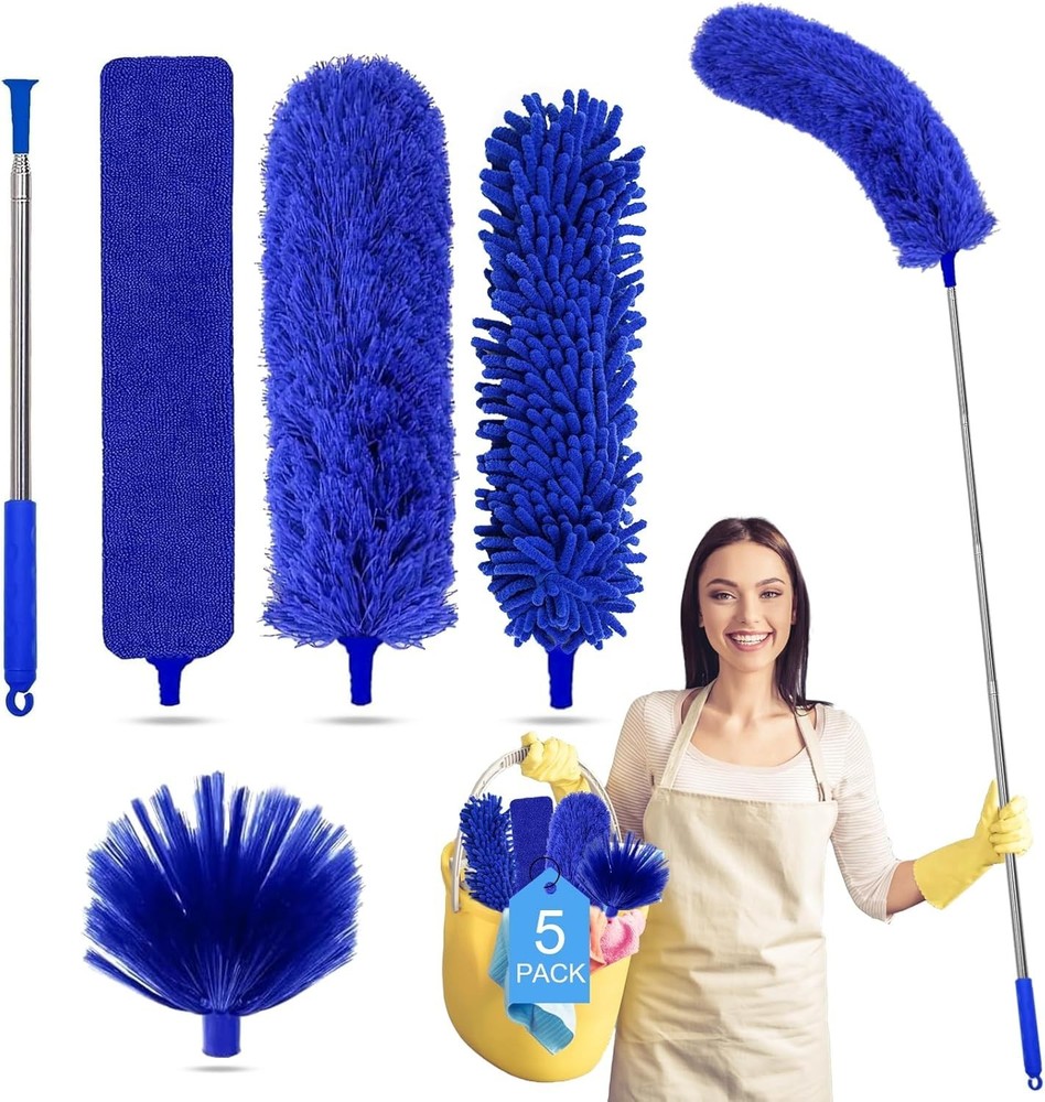 Multi-Functional 5-in-1 Duster Kit with Anti-Scratch Tips for Safe Cleaning