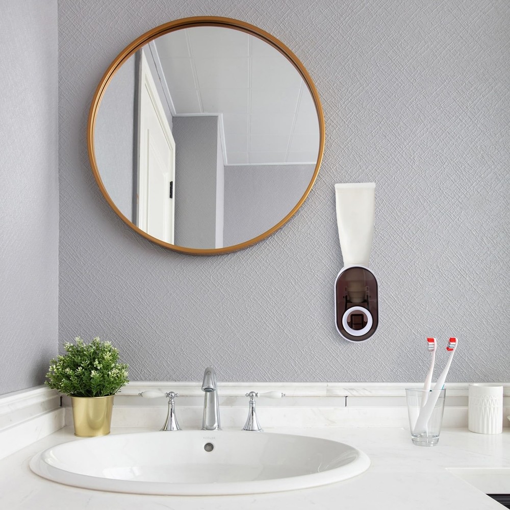 Toothpaste Dispenser Wall Mounted for Bathroom Automatic Toothpaste Squeezer ...