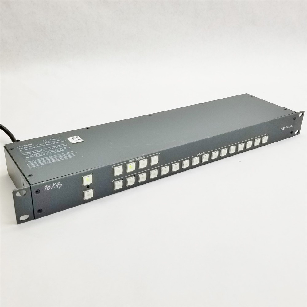 Leitch RCP-16X4P Programmable 16x4 Crosspoint Pushbutton Panel Rackmount Remote