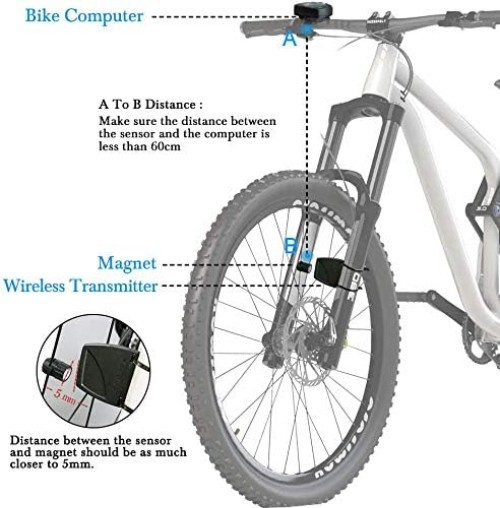 Durable Waterproof Bicycle Computer with LCD Display & Easy Installation - Black