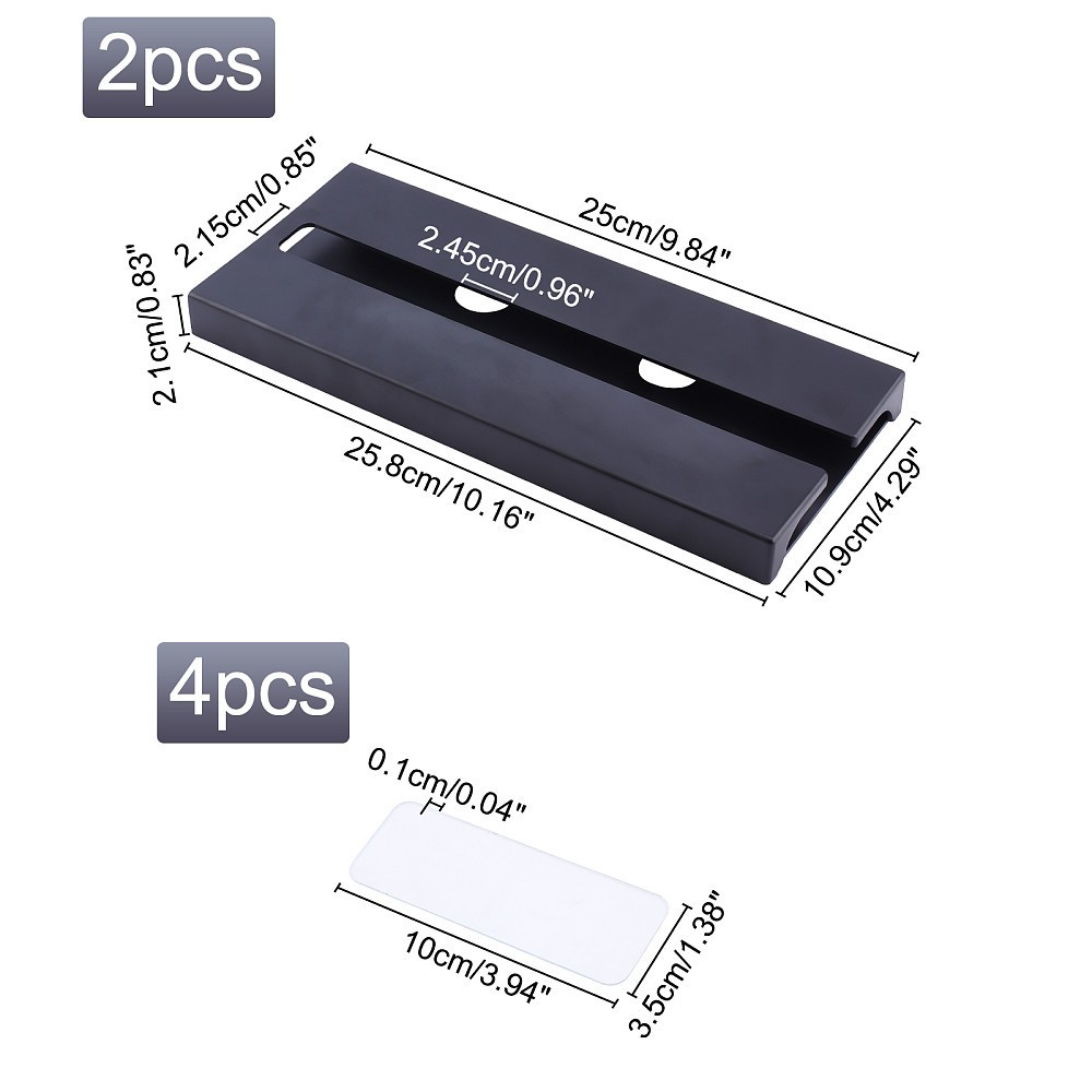 1set Plastic Storage Rack/Display for Red Wine Glass Display Rectangle Black