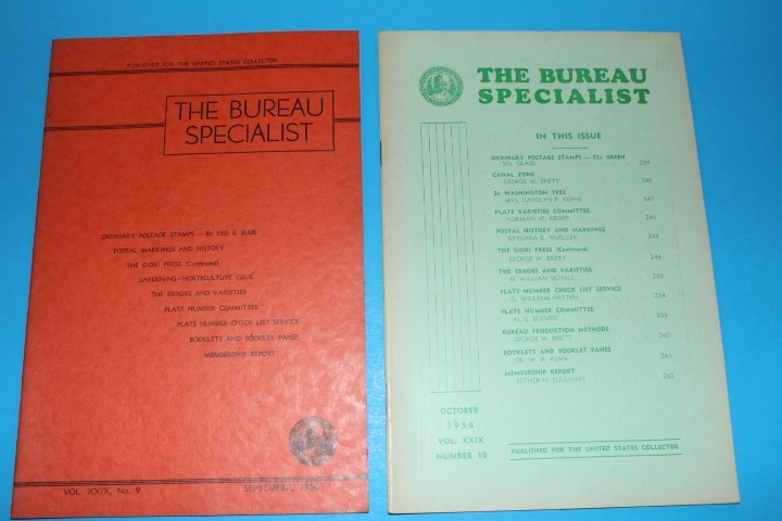 The Bureau Specialist Journal 1958 Full year BlueLakeStamps Timeless info