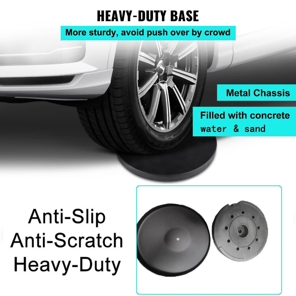 Crowd Control Stanchions, Stanchion Queue Post with Retractable Belts 6.5Ft, Eas