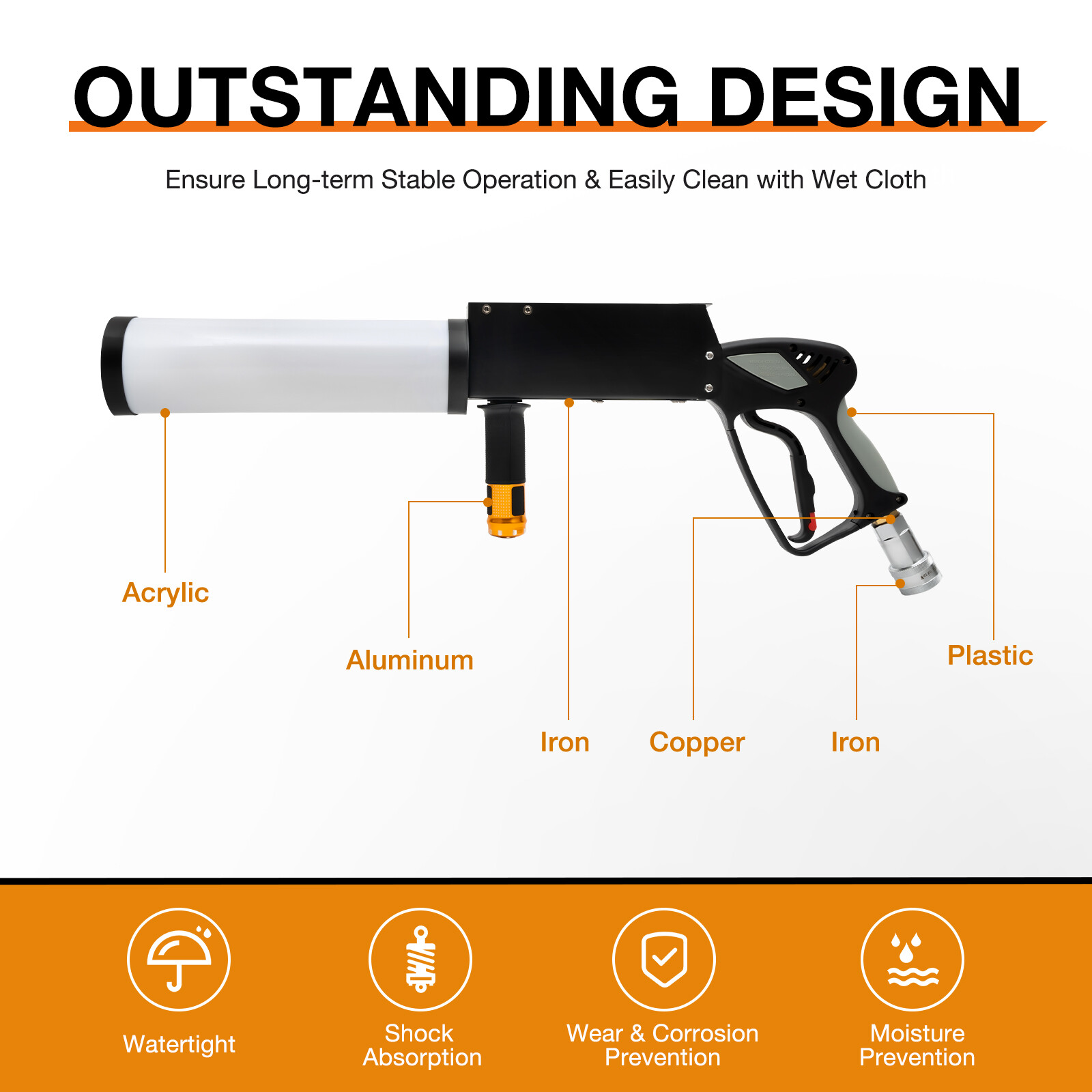 LED CO2 Gun LED Confetti Cannon Machine CO2 Jet Stage Event For Party DJ Club US