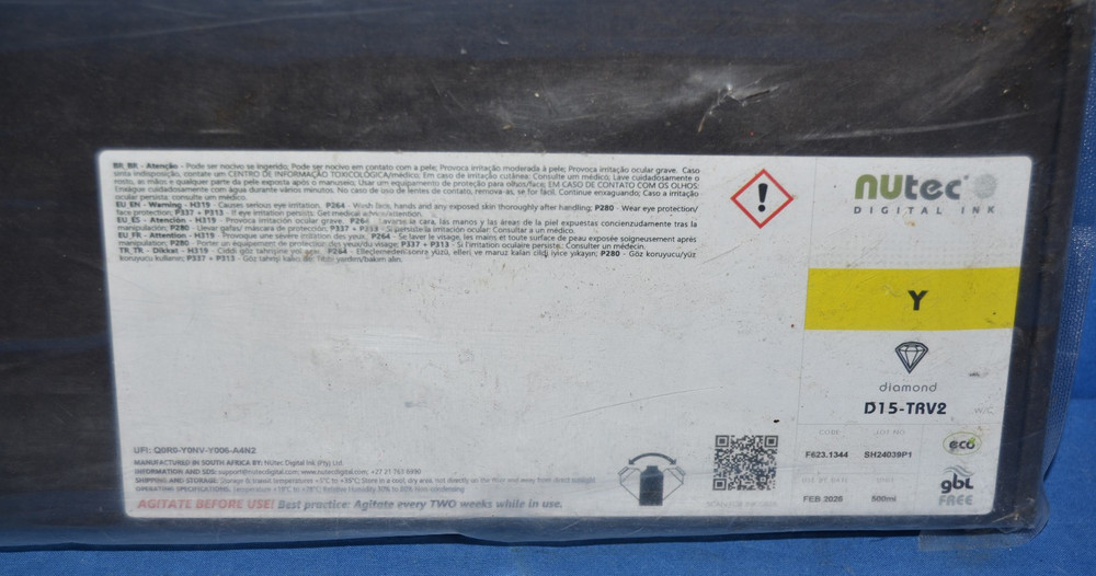 NUtec Diamond D15-TRV2 Eco Solvent Inks - Yellow - 500ML