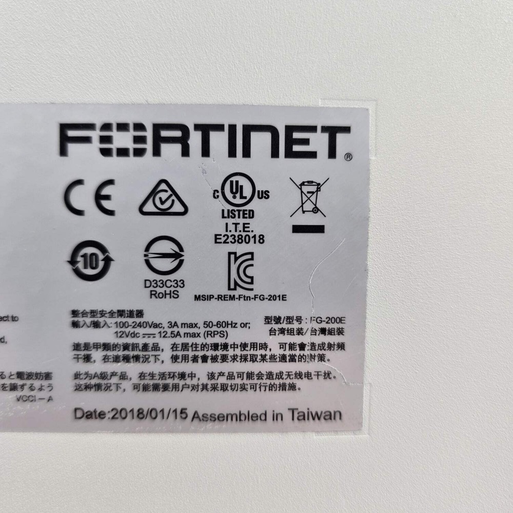 FORTINET FORTIGATE FG-200E Network FG-200E
