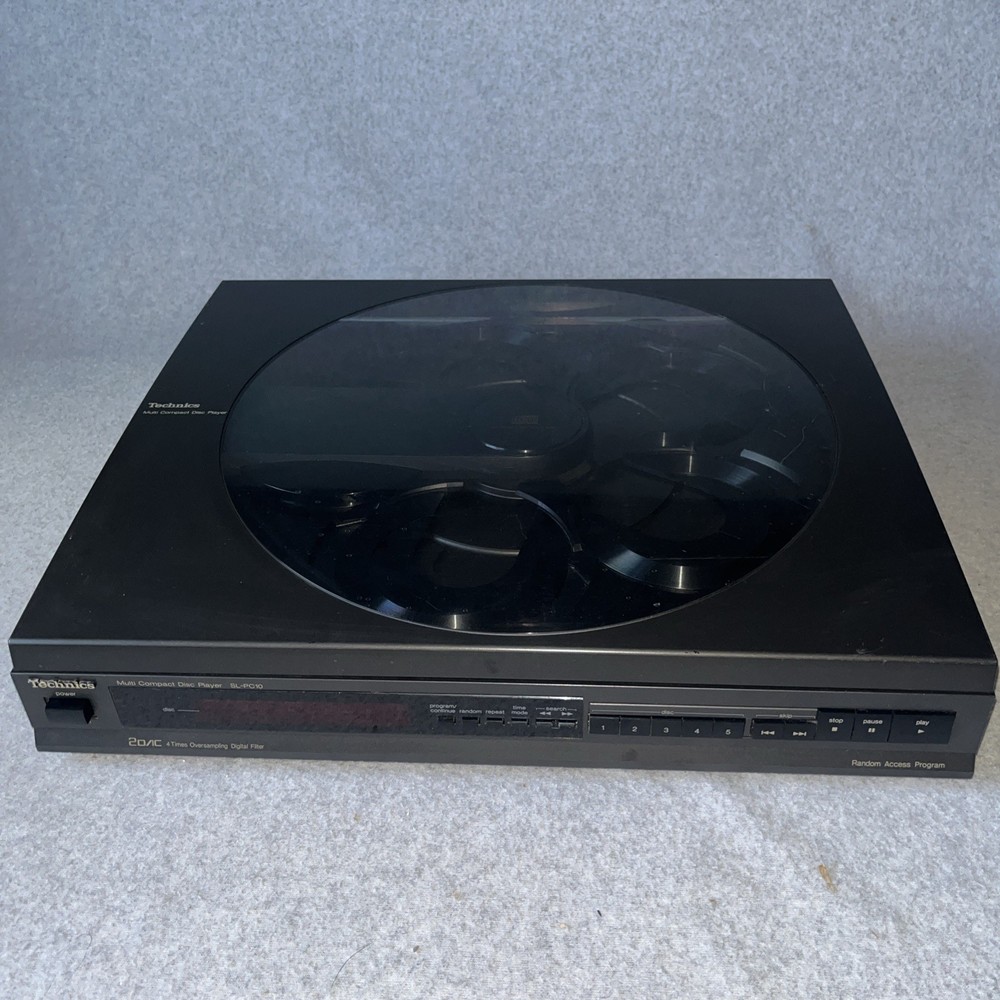 Technic SL-PC10 Multi Compact Disc Player 5 Disc Changer Tested See Video