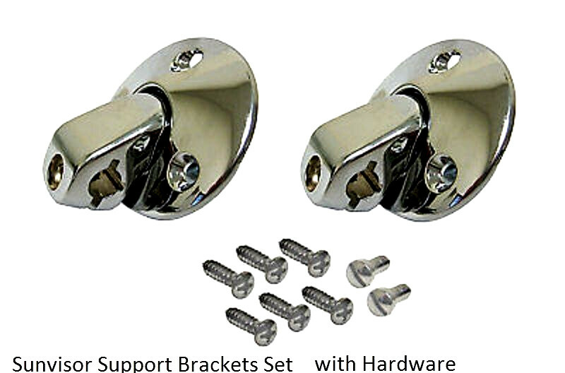 Sunvisor Support Swivel Bracket set w/screws sun visor Camaro Chevelle Impala