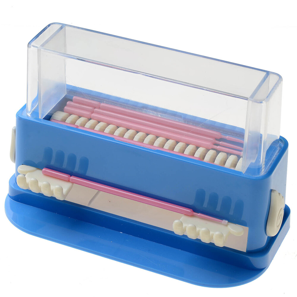400 Pcs Micro Applicator Brush Tip Disposable Dental Dispenser Holder Container