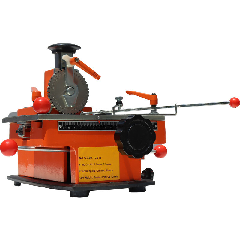 4mm Semi-automatic Nameplate Marking Machine Engraving Embossing w/ Work Fixture