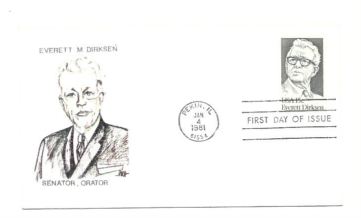 1874 Everett Dirksen Bittings by Alan Diamant FDC
